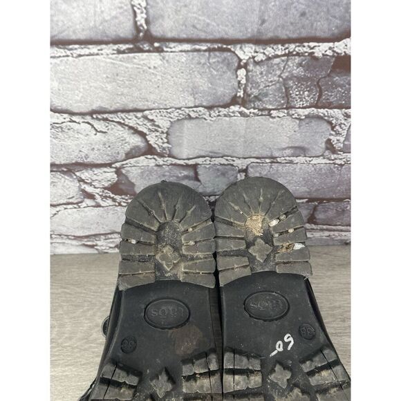 TAOS Footwear Black Leather Lace Up Ankle Combat Boots Women Sz 7.5M US/38EU - Picture 9 of 16